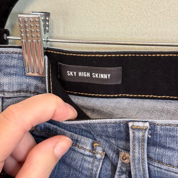 Torrid Sky High Skinny Jeans Womens 14R Blue Denim Button Fly Slim Fit Stretch - Picture 7 of 8
